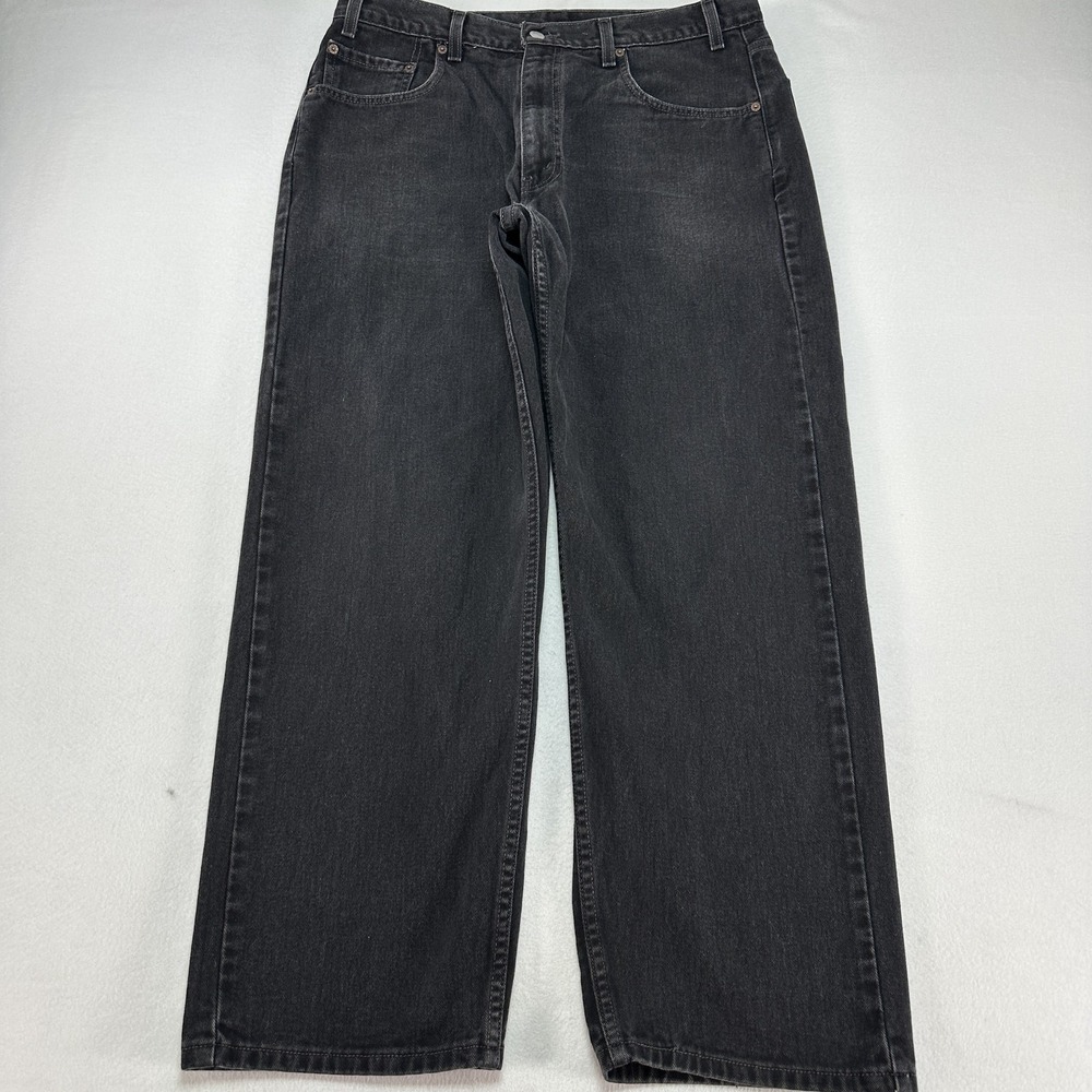 Vintage Levi's 569 Jeans Mens 36x30 Black Loose Straight Denim Skater Baggy Y2K